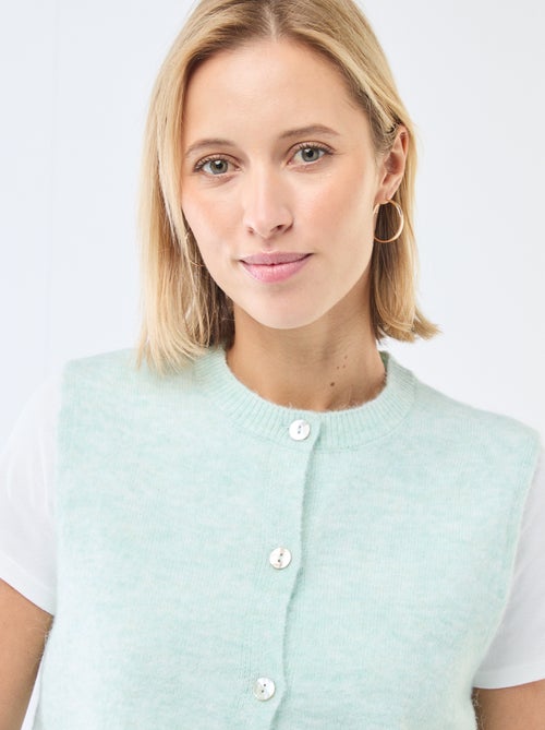 Gilet smanicato tinta unita - Kiabi