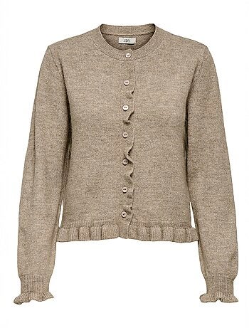 Gilet sottile con dettaglio fantasia a frisette 'JDY'