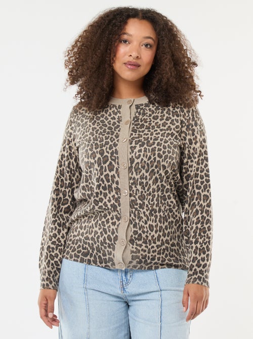 Gilet sottile con stampa leopardata - Kiabi