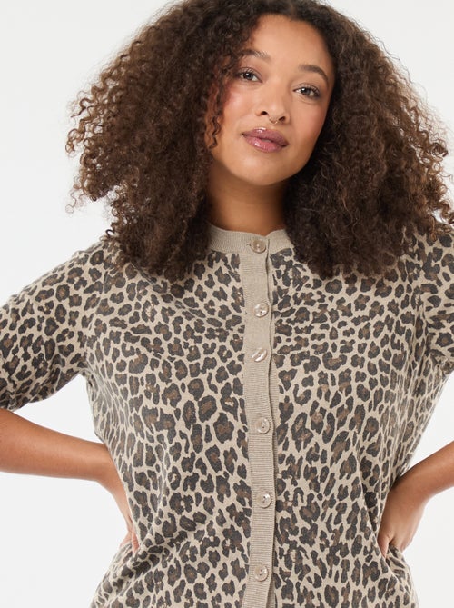 Gilet sottile con stampa leopardata - Kiabi