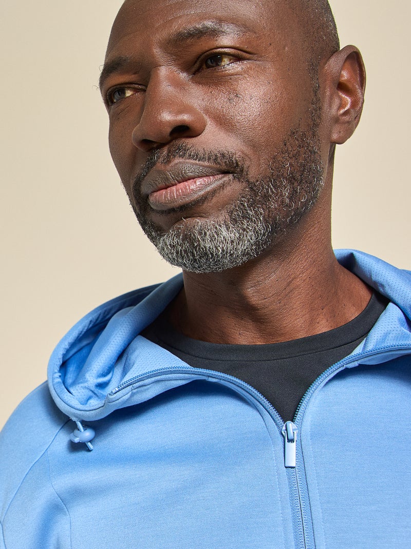 Gilet sportivo con cappuccio - (ekstract) Blu - Kiabi