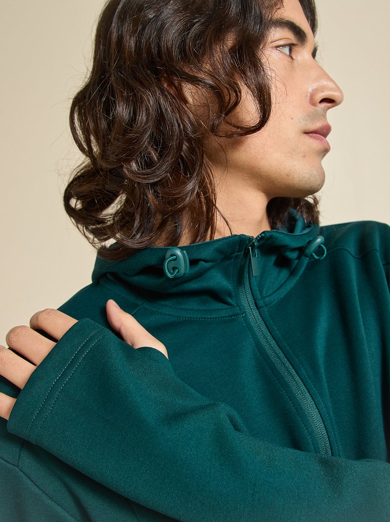 Gilet sportivo con cappuccio - (ekstract) Verde - Kiabi