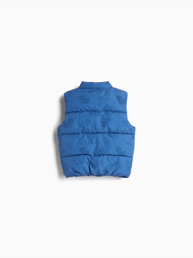 Gilet stampato, mo fashion Blu - Kiabi