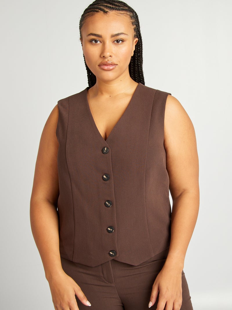 Gilet stile 'cameriere' MARRONE - Kiabi