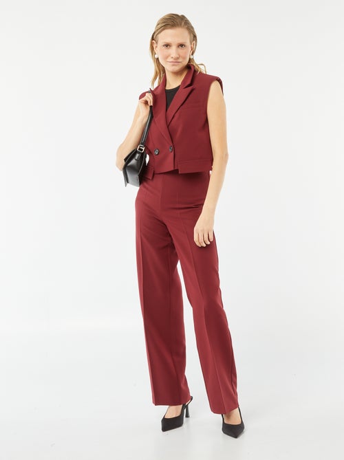 Gilet tailleur crop-top senza maniche - Kiabi