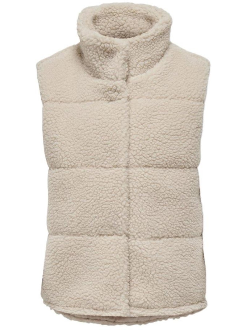Gilet Teddy per Bambina - ONLY Kids Ecru - Kiabi