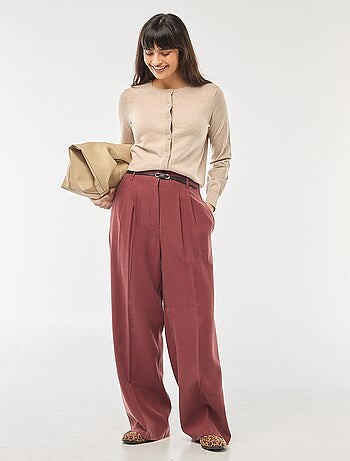 Gilet tinta unita con collo rotondo