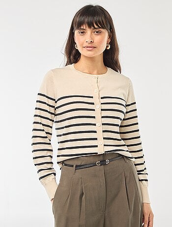 Gilet tinta unita con collo rotondo