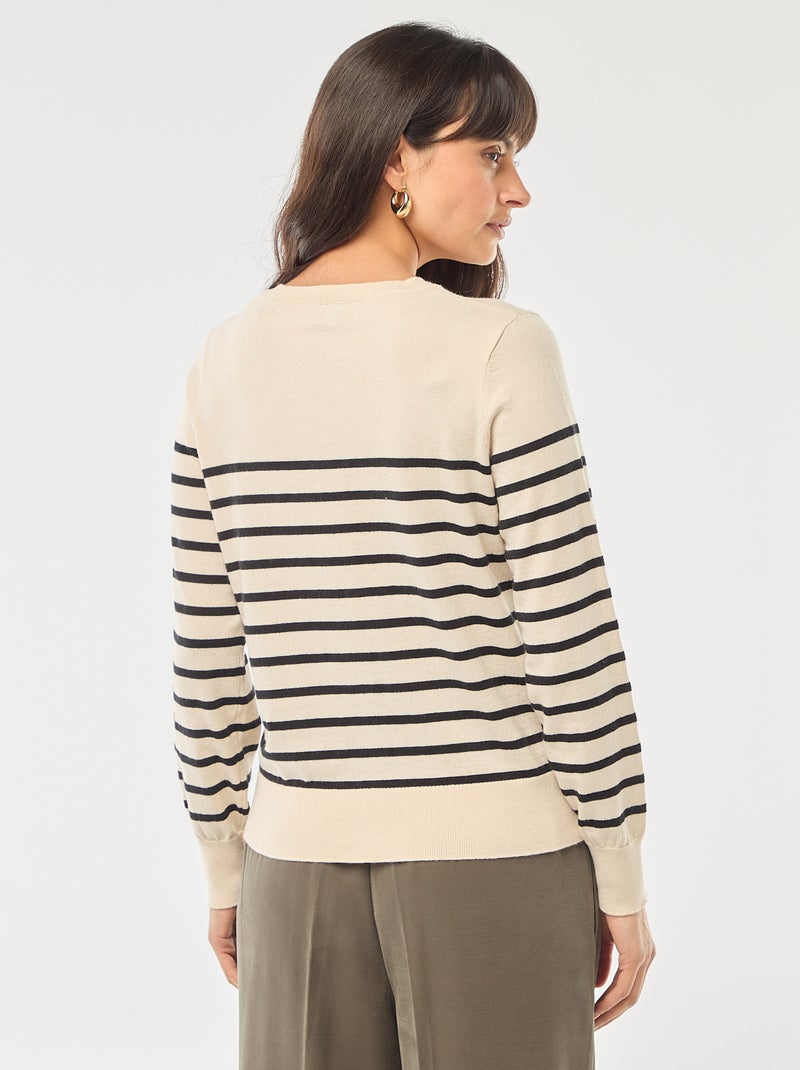Gilet tinta unita con collo rotondo Beige - Kiabi