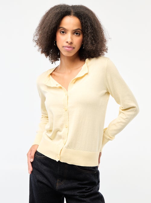 Gilet tinta unita con collo rotondo - Kiabi