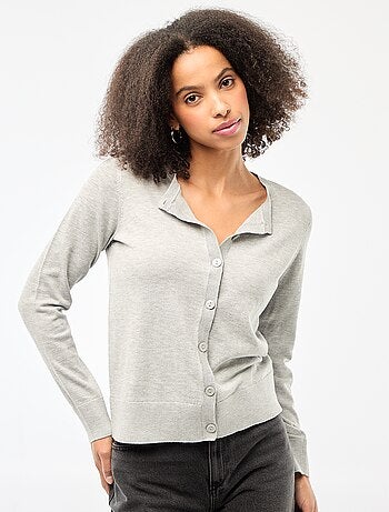 Gilet tinta unita con collo rotondo