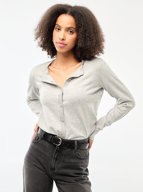 Gilet tinta unita con collo rotondo - Kiabi