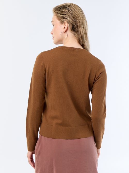Gilet tinta unita con collo rotondo - Kiabi