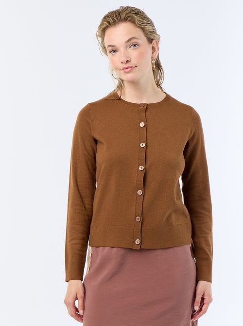 Gilet tinta unita con collo rotondo - Kiabi