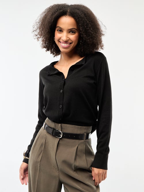 Gilet tinta unita con collo rotondo - Kiabi