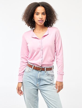 Gilet tinta unita con collo rotondo