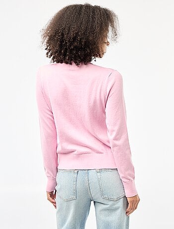 Gilet tinta unita con collo rotondo