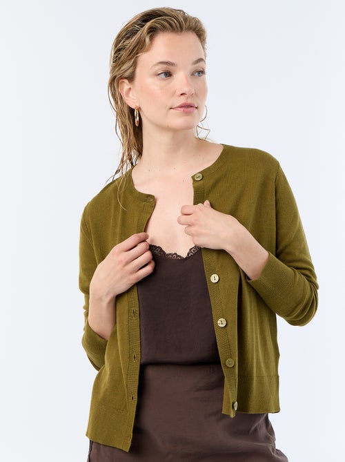 Gilet tinta unita con collo rotondo - Kiabi