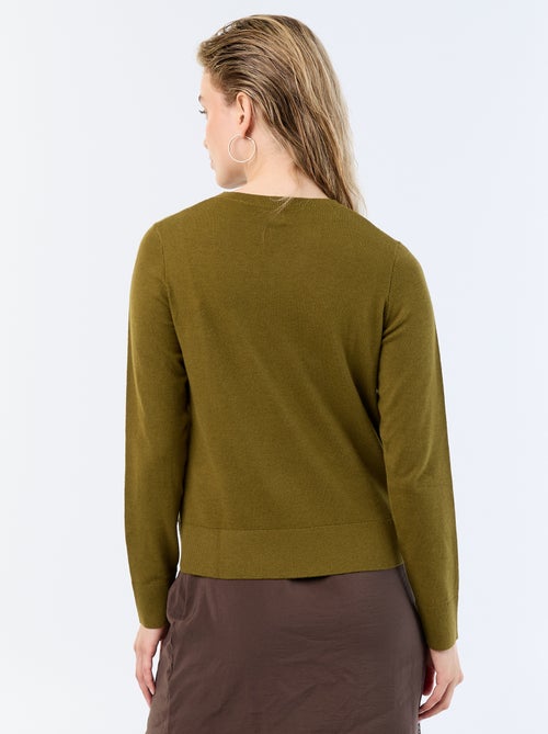 Gilet tinta unita con collo rotondo - Kiabi