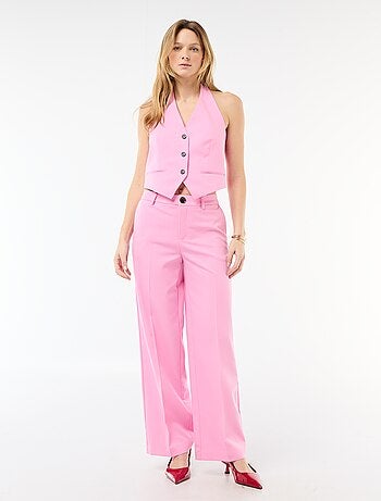 Gilet tinta unita senza maniche con schiena scoperta