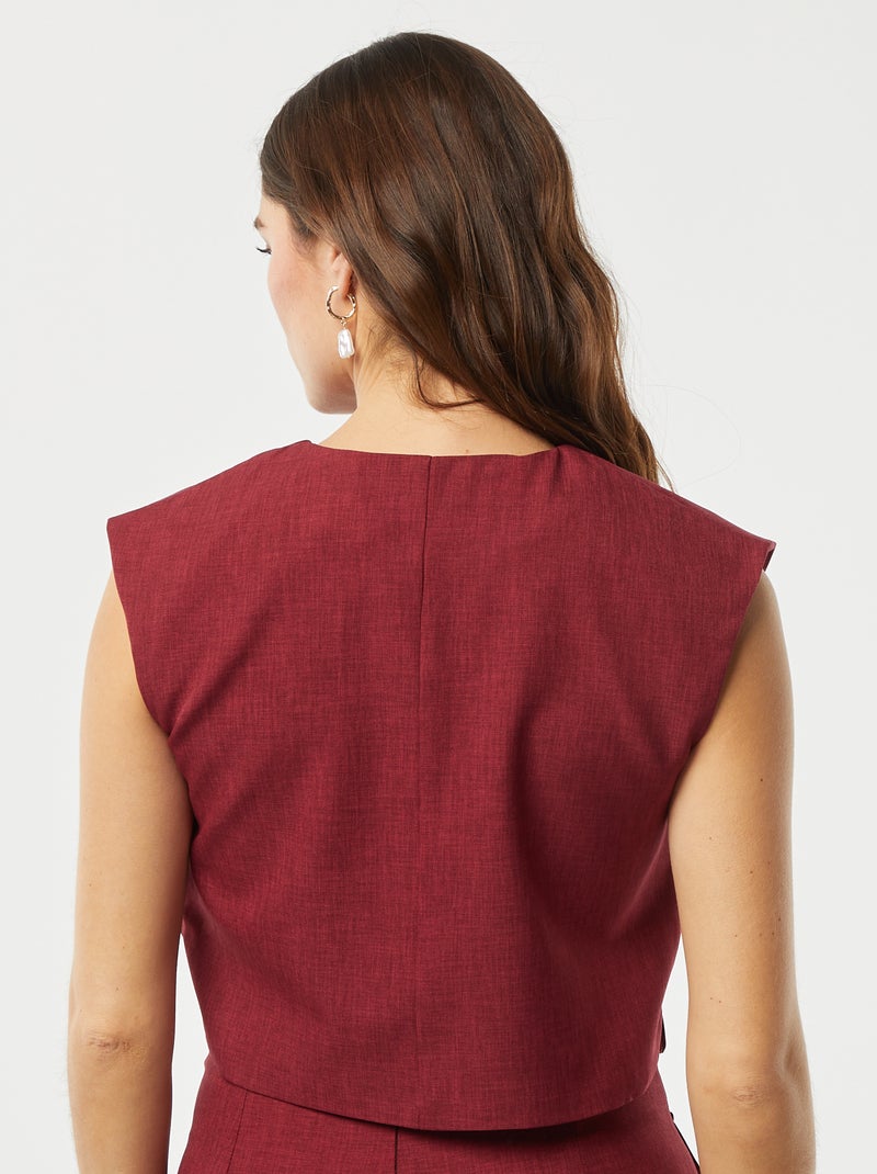 Gilet tinta unita senza maniche ROSSO - Kiabi