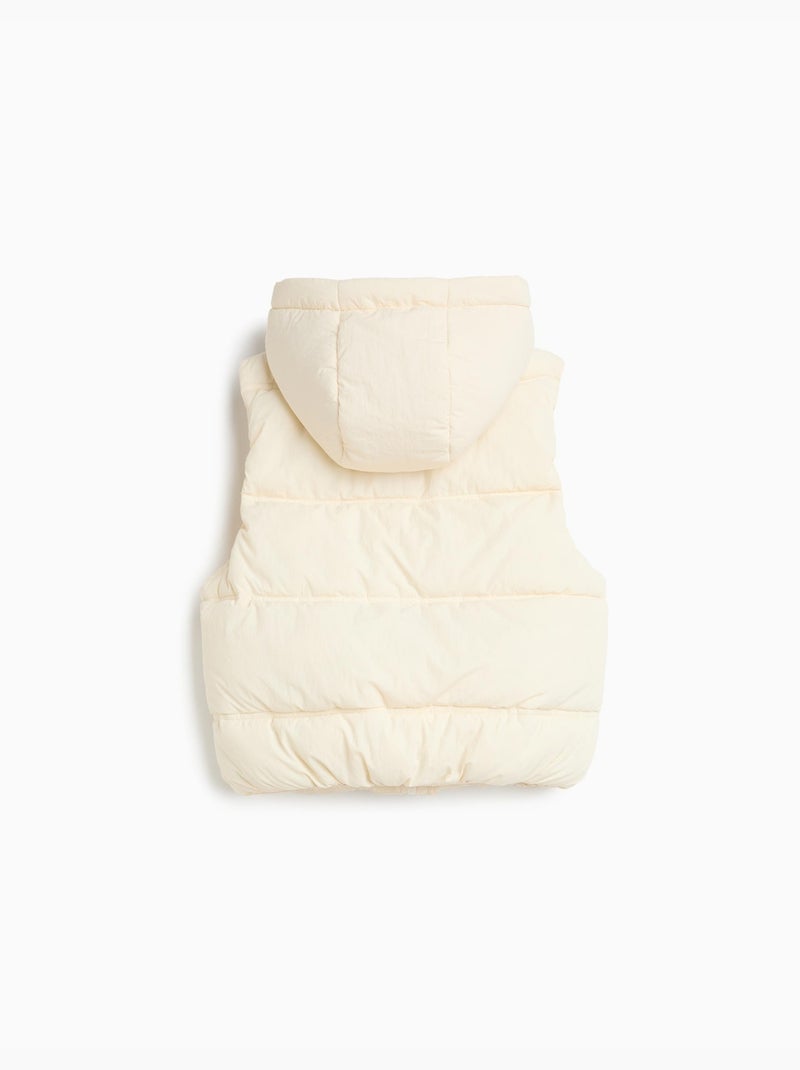 Gilet trapuntato con cappuccio, mo fashion Beige - Kiabi