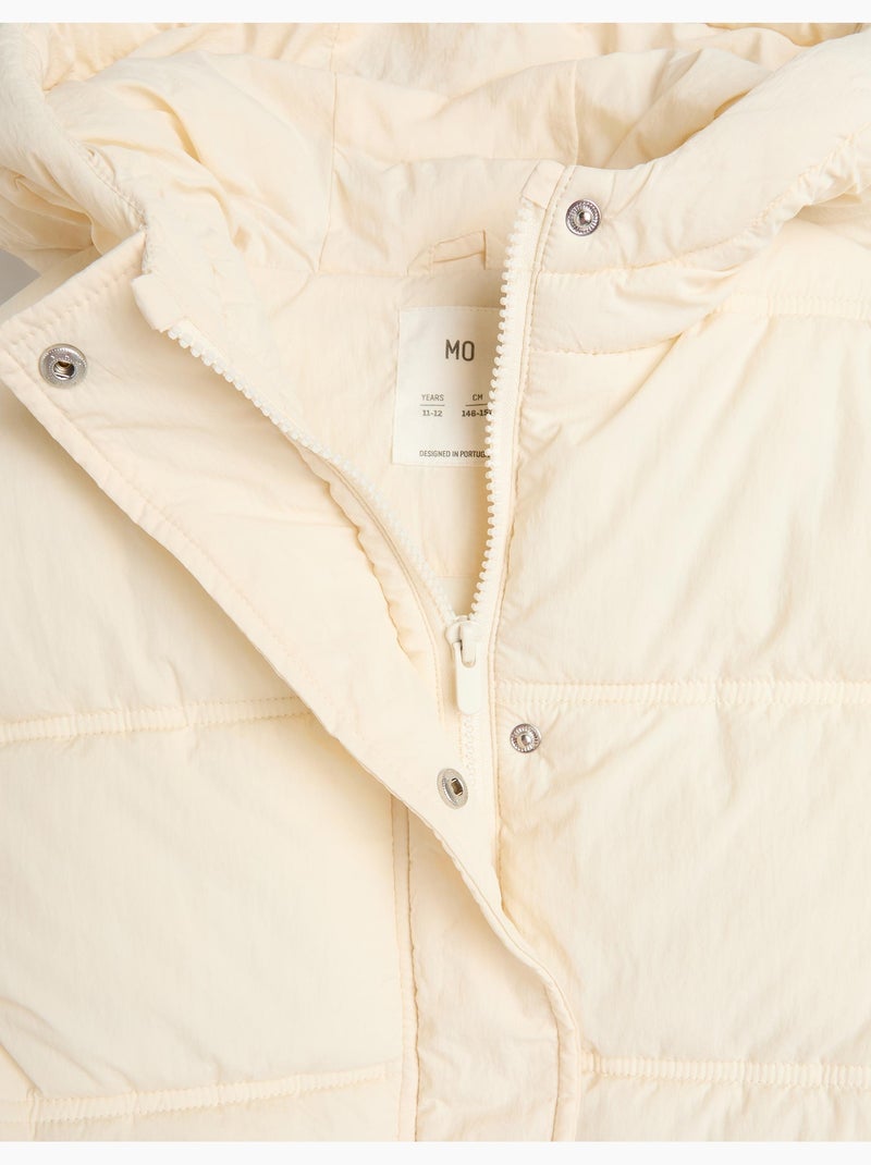 Gilet trapuntato con cappuccio, mo fashion Beige - Kiabi