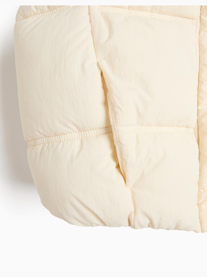 Gilet trapuntato con cappuccio, mo fashion Beige - Kiabi