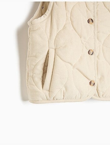 Gilet trapuntato in velluto a coste, mo fashion