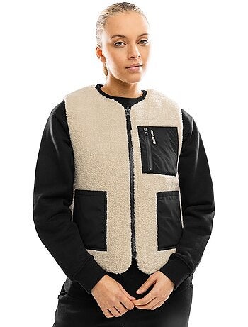 Gilet trapuntato reversibile in sherpa da donna lifestyle donna scape