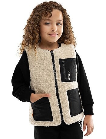 Gilet trapuntato reversibile in sherpa per bambine lifestyle bambini e bambine t