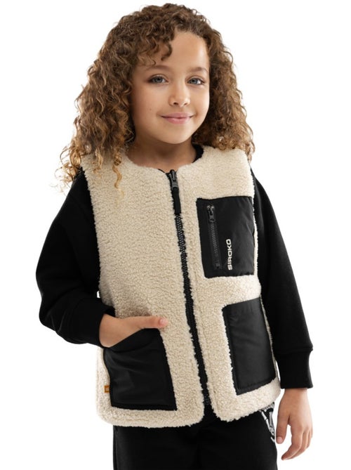 Gilet trapuntato reversibile in sherpa per bambine lifestyle bambini e bambine t - Kiabi