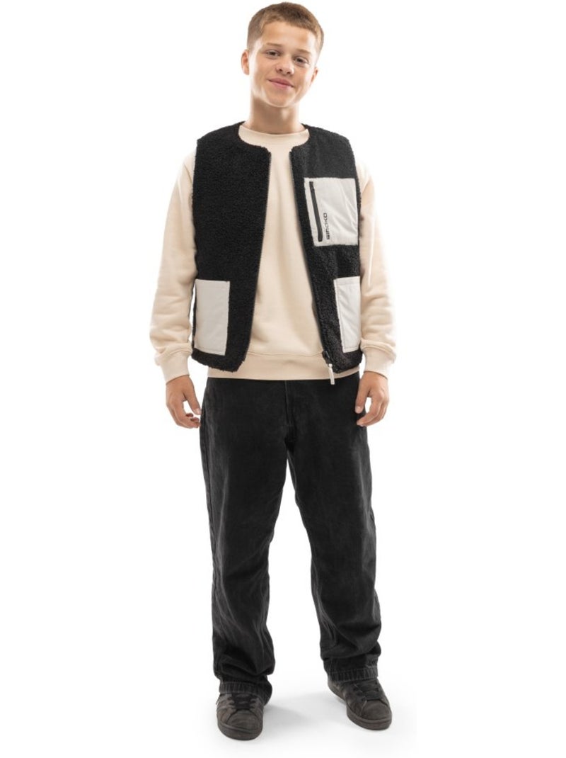 Gilet trapuntato reversibile in sherpa per bambini lifestyle bambini e bambine e Beige - Kiabi