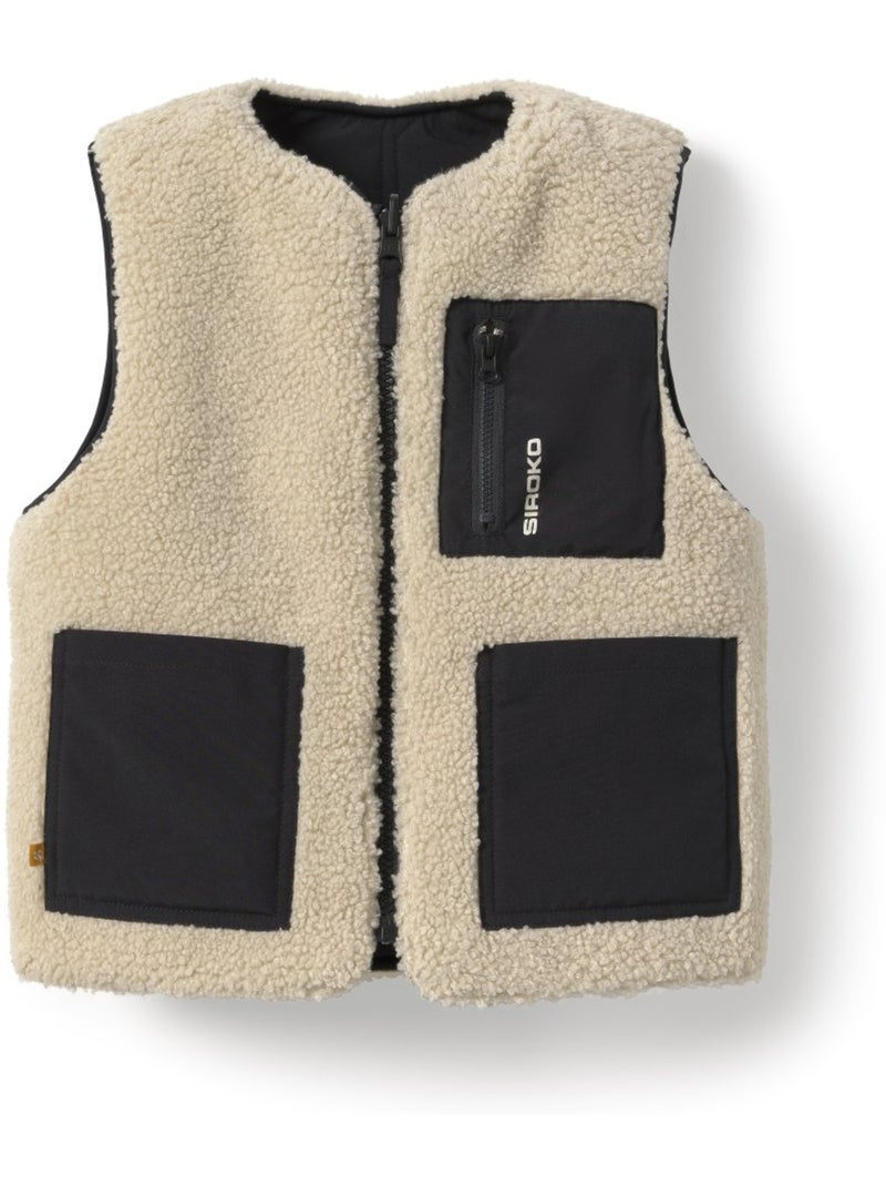 Gilet trapuntato reversibile in sherpa per bambini lifestyle bambini e bambine t Nero - Kiabi