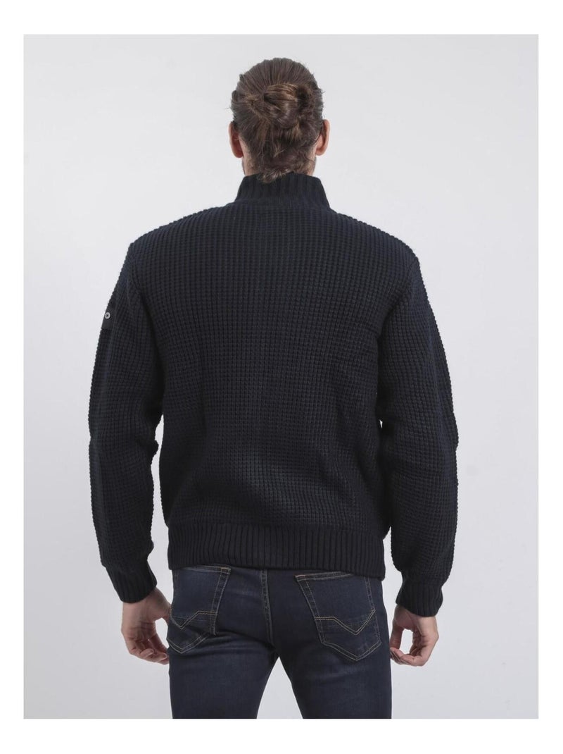 Gilet zip collo alto LUNEL Blu marino - Kiabi