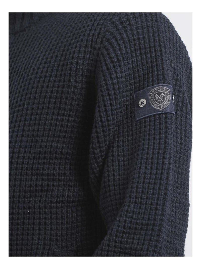 Gilet zip collo alto LUNEL Blu marino - Kiabi