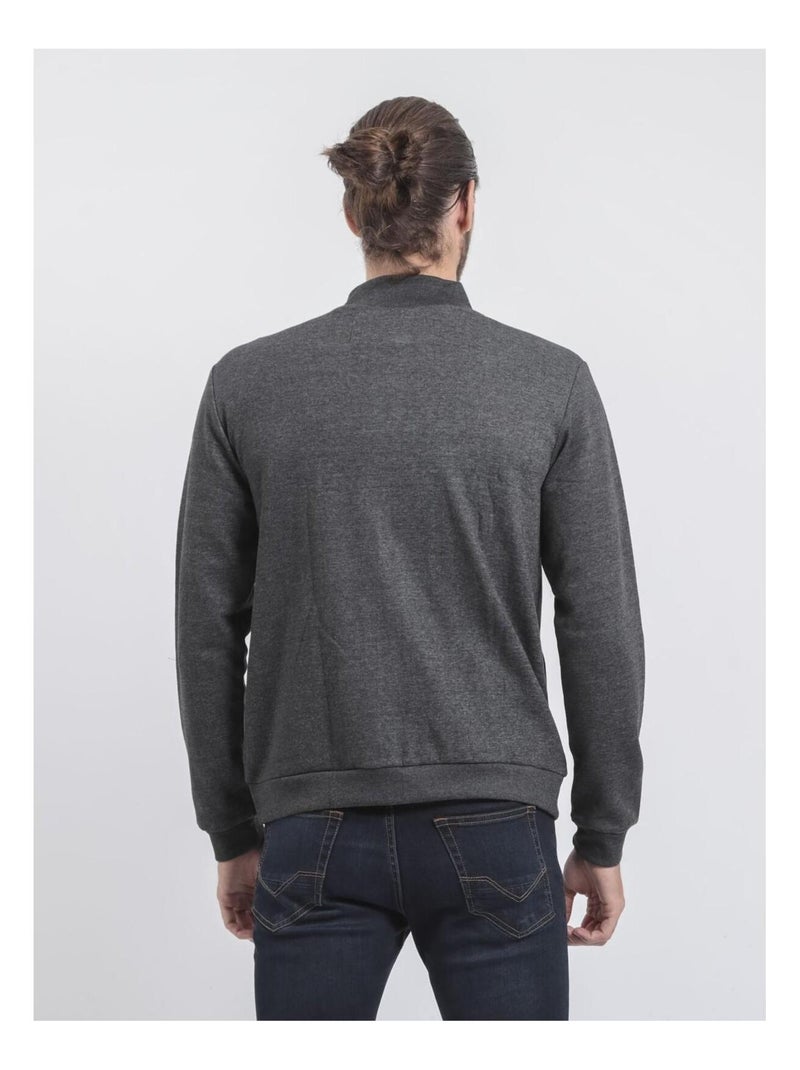 Gilet zip collo alto WITS Grigio antracite - Kiabi