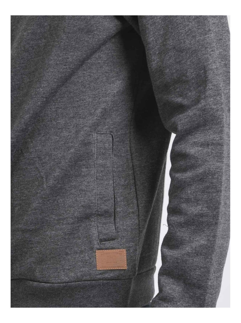 Gilet zip collo alto WITS Grigio antracite - Kiabi