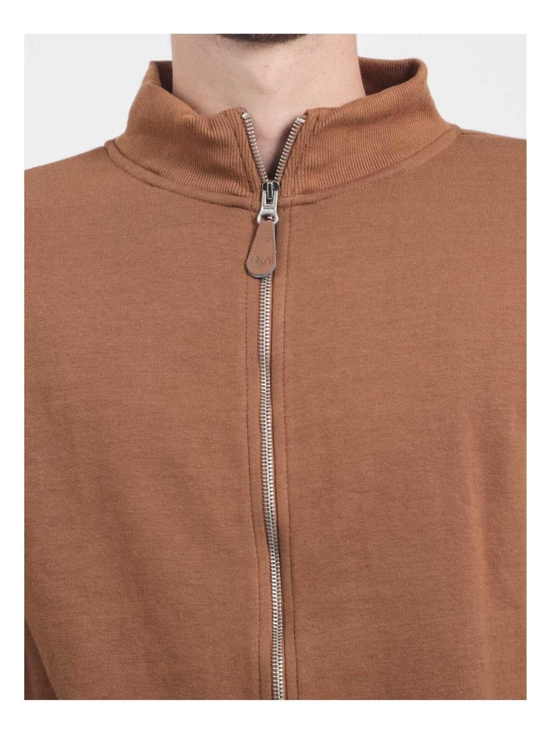 Gilet zip collo alto WITS Marrone caramello - Kiabi