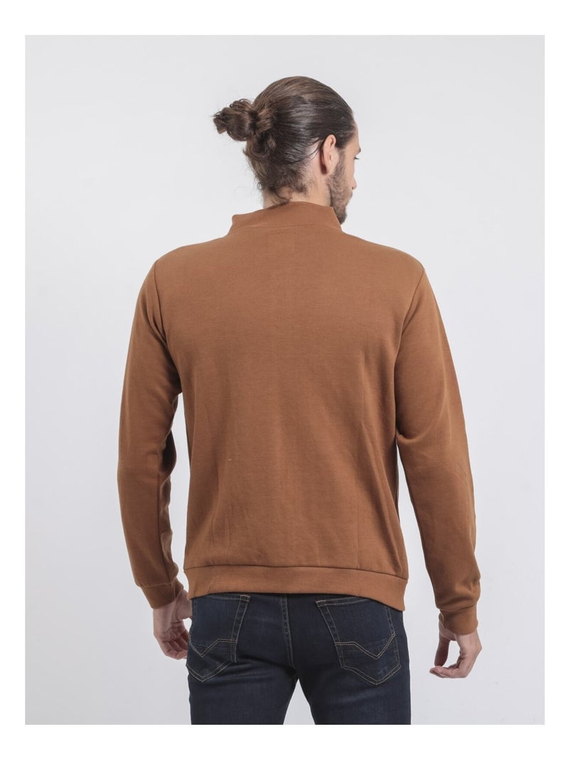 Gilet zip collo alto WITS Marrone caramello - Kiabi