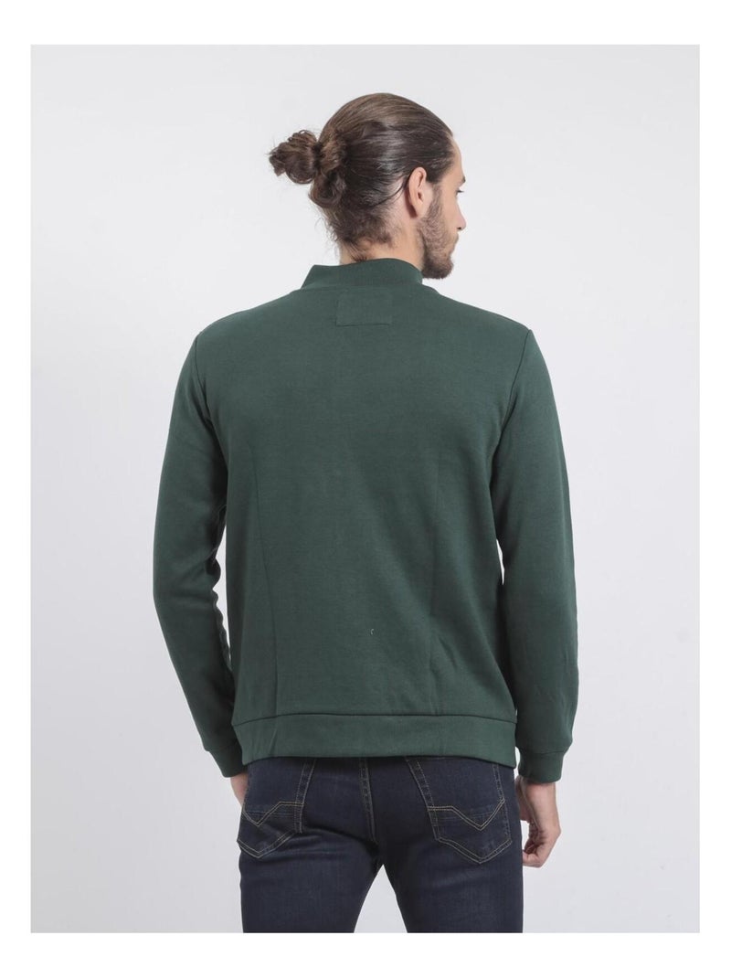Gilet zip collo alto WITS Verde scuro - Kiabi