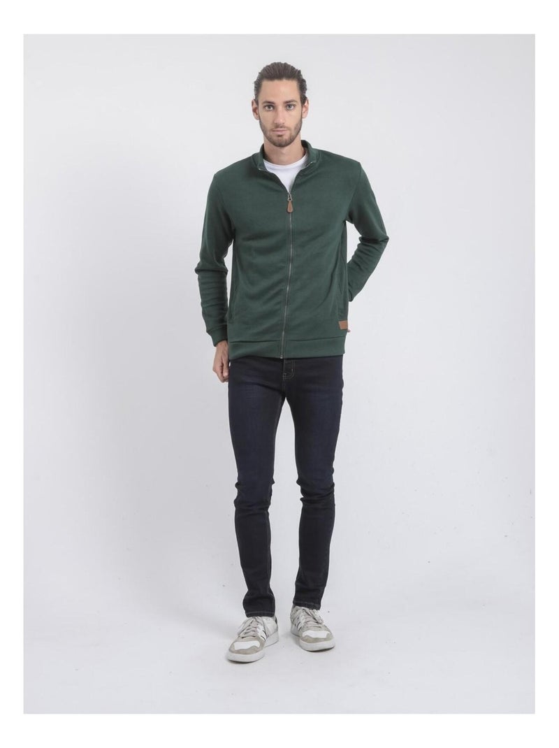 Gilet zip collo alto WITS Verde scuro - Kiabi