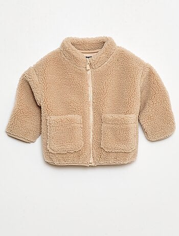 Gilet zippato effetto montone