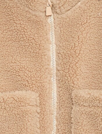 Gilet zippato effetto montone