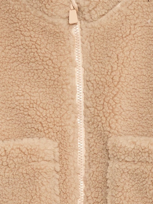 Gilet zippato effetto montone - Kiabi