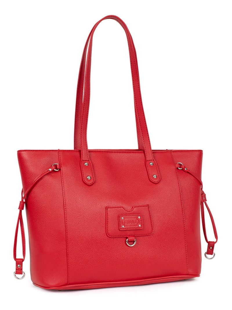 GINA - Borsa a spalla tipo cabas Rosso scuro - Kiabi