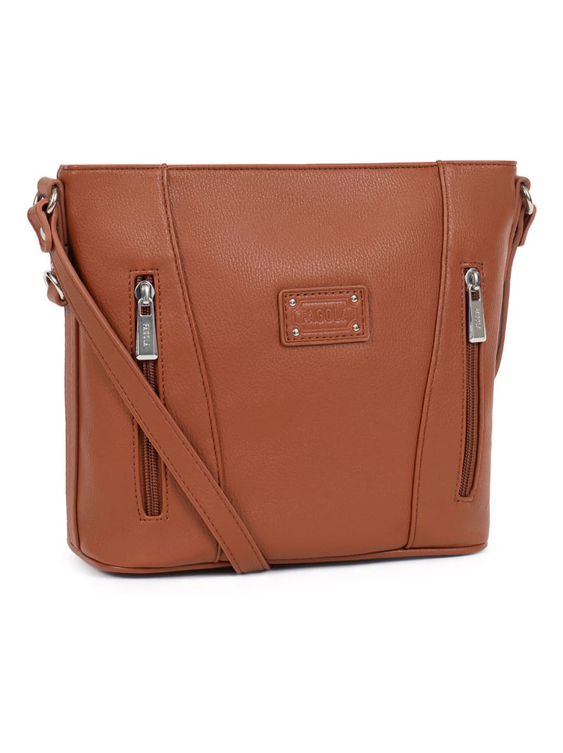 GINA - Borsa a tracolla Cognac - Kiabi