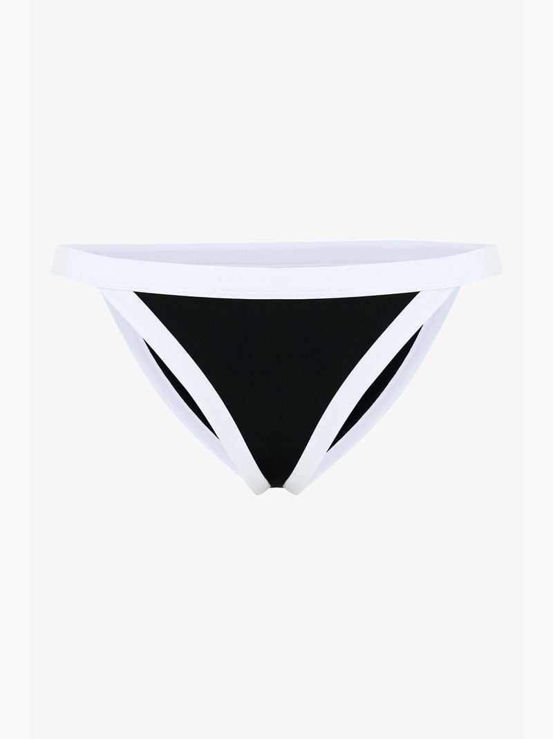 Gina extra super vita bassa slip bikini penti Nero Bianco - Kiabi