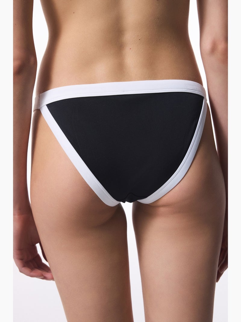 Gina extra super vita bassa slip bikini penti Nero Bianco - Kiabi