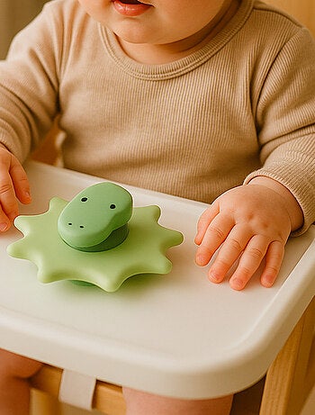 Giocattolo bebé spinner con ventosa dinosauro | little l | little l